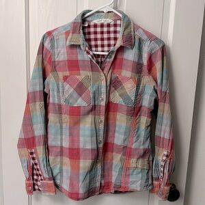 Woolrich Double Plaid Button Down w/Hidden Pocket